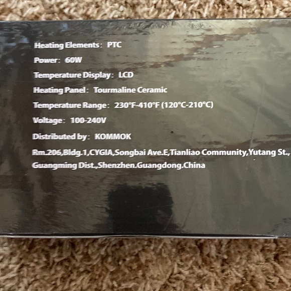 Kommok new in box 1 inch ceramic curing iron - Picture 5 of 6